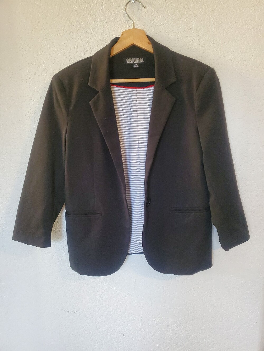 Nicole Miller Original Cotton Blend 3/4 Sleeve Casual Blazer Jacker Size Medium